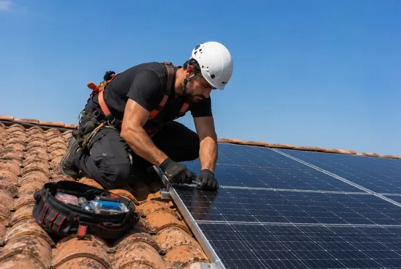 Maintenance et monitoring de panneaux solaires au Poët-Sigillat