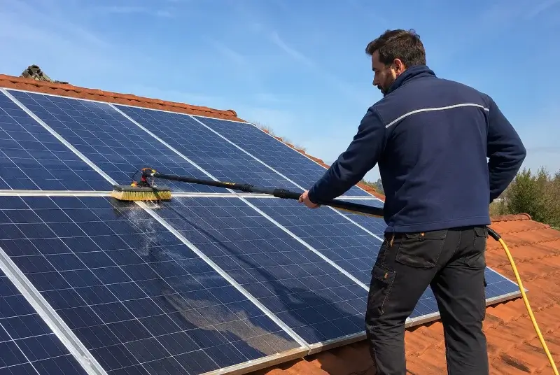 Nettoyage et entretien de panneaux solaires au Poët-Sigillat